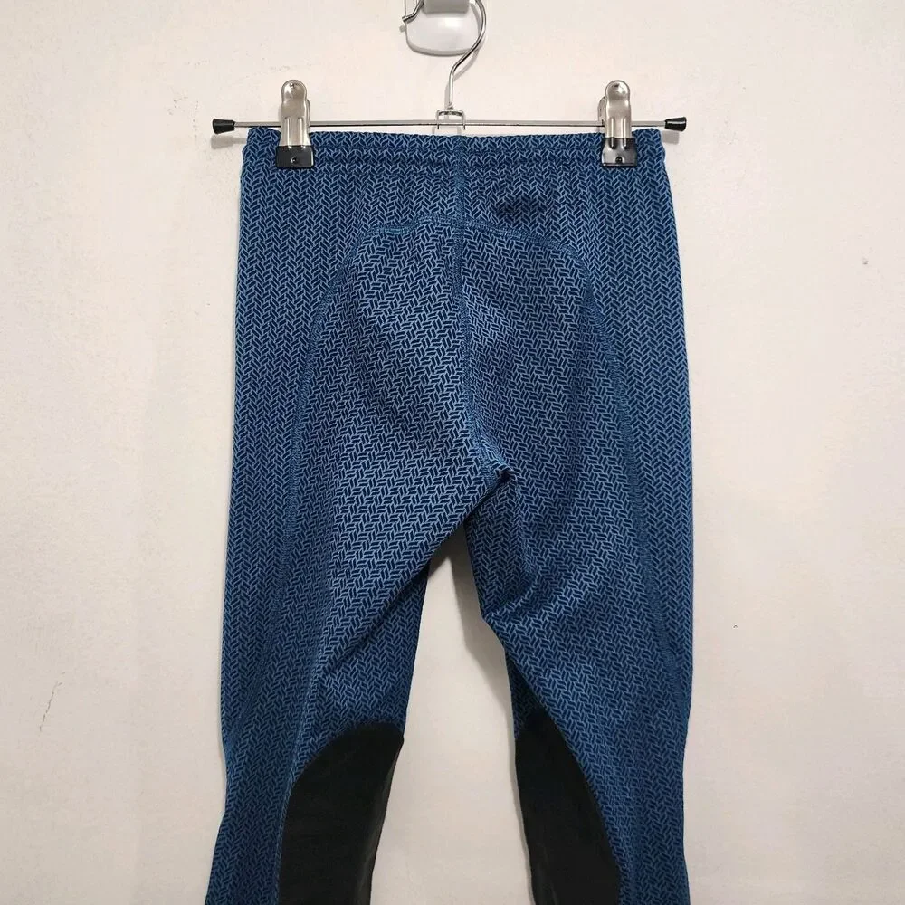 Kerrits Kids Performance Knee Patch Pocket Riding Tight Size M Turquoise Teal